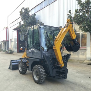 Mini 4x4 Baggerlader mit Integriertem Bagger und Frontlader-Anbaugeräten - Product Image 2