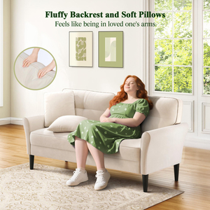 Custom <strong>Sofa</strong> Velvet <strong>Small</strong> Couches for <strong>Small</strong> Spaces Loveseats <strong>Sofas</strong> for Living Room Mini Couch for <strong>Bedroom</strong> Comfy <strong>Sofa</strong> Couch - Product Image 2
