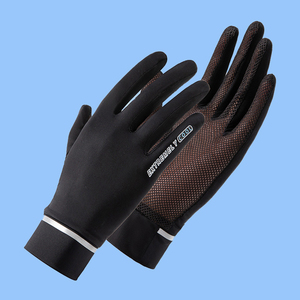 <span class=keywords><strong>Mitaines</strong></span> de conduite d'été pour femmes, protection solaire UV, <span class=keywords><strong>fines</strong></span>, en soie glacée, dentelle, maille de paume, antidérapantes, doigts exposés, viscose, style uni, usage quotidien - Product Image 3