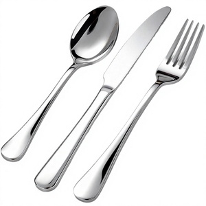 Ensemble de couverts de mariage en acier inoxydable, poli miroir, écologique, style moderne, cuillère, fourchette et couteau - Product Image 4