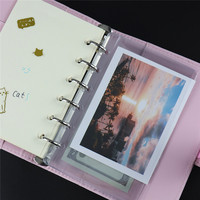 Pochettes transparentes givrées A5 A6 A7 pour mini-classeurs, enveloppes à monnaie à ouverture latérale, pochettes en plastique PVC pour budget et carnet de notes/agenda
