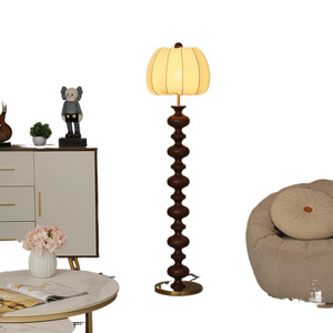 Floor Lamp Solid Wood LED Light Source Tricolor Living Room Bedroom Bedside Wabi Sabi Style - Product Image 4