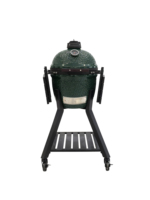 Barbecue Kamado en céramique moderne de 16 pouces avec chariot à 4 roues mobiles (2 verrouillables) et fonctionnalités intégrées pour plus de 5 personnes