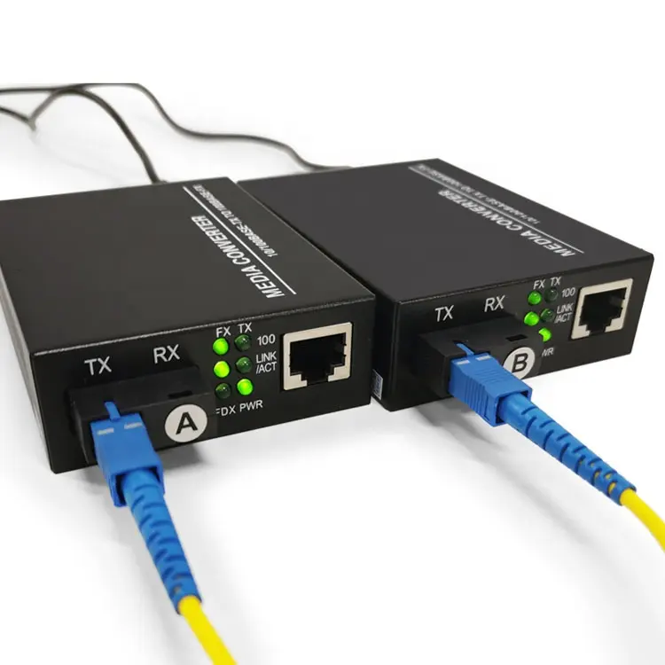 BYXGD 1000 Mbit/s A/B Gigabit SFP Glasfaser-Medien konverter 10/100/1000M Medien konverter Switch Glasfaser-Transceiver