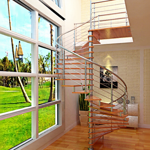 Escaliers en spirale pliants modernes et personnalisables en acier inoxydable, <span class=keywords><strong>prix</strong></span> d'usine pour petites maisons, <span class=keywords><strong>escalier</strong></span> gain de place - Product Image 1