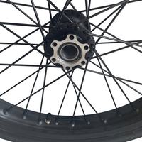 مجموعة عجلات سوبرموتو مع إطارات 70/90-17 و90/80-17، طقم جنوط بليك لدراجة لايت بي الكهربائية للطرق الوعرة