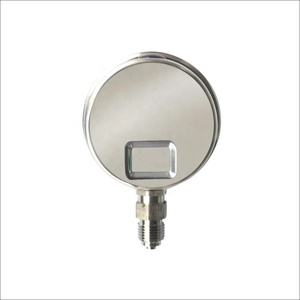 Manomètre à fond plat en acier inoxydable, rempli de glycérine, avec anneau serti NT-PG, numérique, résistant à la corrosion - Product Image 1