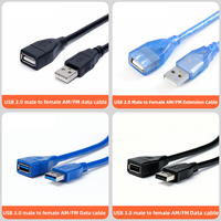 OEM USB 2.0 Stecker-zu-Stecker Kabel 480Mbps Hochgeschwindigkeits-Datenübertragung Abgeschirmtes Geflochtenes Vergoldetes Kabel 1m 2m 3m 5m 10m 15m