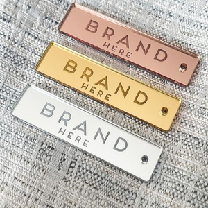 Étiquettes de vêtements en coton tissé écologiques avec logo de marque personnalisé, étiquettes nominatives gravées en couleur personnalisée pour les vêtements, vente directe d'usine - Product Image 4