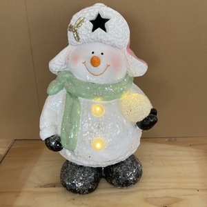 Muñeco de Nieve con Luces LED, Decoración Navideña para Interiores, Sala de Estar, Acabado Mate, Figura de Pie - Product Image 1