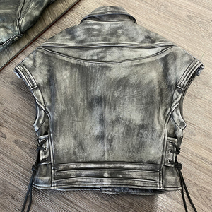 Maniche rimovibili rimovibili Vintage Moto <span class=keywords><strong>Biker</strong></span> giacca in <span class=keywords><strong>pelle</strong></span> <span class=keywords><strong>donna</strong></span> 2023 autunno giacca corta in vera <span class=keywords><strong>pelle</strong></span> da <span class=keywords><strong>donna</strong></span> - Product Image 5