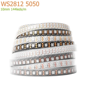 10 mét PCB SMD5050 144 <span class=keywords><strong>pixel</strong></span> WS2812 DC5V <span class=keywords><strong>RGB</strong></span> <span class=keywords><strong>pixel</strong></span> địa chỉ linh hoạt <span class=keywords><strong>LED</strong></span> Strip - Product Image 1