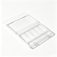 Boîtes en plastique transparentes personnalisables, sûres pour les animaux de compagnie, jetables, recyclables, pour emballages alimentaires avec couvercles, pour sucettes glacées Tanghulu et brochettes de fruits