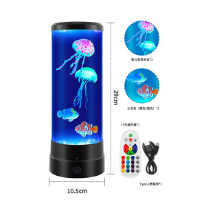 Kattenspeelgoed Nep-Vissentank <span class=keywords><strong>Mini</strong></span>-Bellenlamp Nep <span class=keywords><strong>Aquarium</strong></span> Bubbel Vislamp Kleurveranderende Sensorische Lamp - Product Image 1