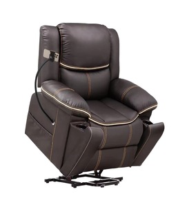 Sillón Reclinable Eléctrico <span class=keywords><strong>de</strong></span> Doble Uso para Sala <span class=keywords><strong>de</strong></span> Estar y Dormitorio, Sofá Reclinable Eléctrico con Función <span class=keywords><strong>de</strong></span> Masaje y Portavasos - Product Image 1