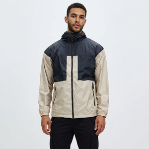 Veste coupe-vent légère à capuche pour homme, design optimal, impression personnalisée, matière polyester professionnelle, col montant, fermeture avant - Product Image 1
