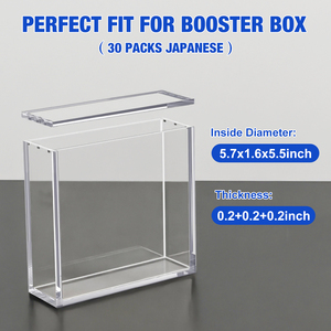 Estante de exhibición de acrílico transparente con protección UV ecológica, <span class=keywords><strong>caja</strong></span> de tarjetas Pokémon a prueba de polvo, paquete de 30 cajas de refuerzo japonesas <span class=keywords><strong>para</strong></span> exhibición de tienda - Product Image 3