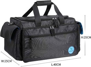 Estuche de Almacenamiento Portátil para Equipos de DJ, Bolsa de Transporte de Fibra de Carbono Reforzada con Almohadilla Extraíble, Bolsa Impermeable para Cables de DJ y Archivos de Música - Product Image 4