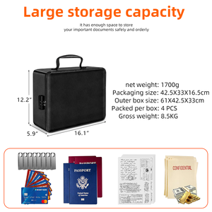 2025 người đàn ông Vali du lịch an toàn accordion không thấm nước máy tính xách tay tổ chức chống cháy tài liệu A4 mở rộng túi thư mục tập tin với khóa - Product Image 5