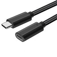 Cable de Extensión USB 3.1 Tipo-C Macho/Hembra, 10 Gbps, PD 100 W, 5 A, Carga Rápida, 4K/60 Hz, Revestimiento de PVC Blindado, para Auriculares de Computadora IOS