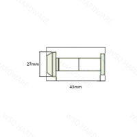 Visiophone de porte 180 degrés, finition nickel satiné, laiton massif, 4,3 cm, installation facile