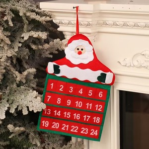 Hot Bán Santa Và <span class=keywords><strong>Snowman</strong></span> Cảm Thấy Giáng Sinh Thủ Công Treo Trang Trí Advent Calender Xmas Tree Treo - Product Image 6