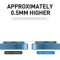 Momo — objectif de caméra antichocs pour iphone, antidéflagrant, ultra-claire, colle complète, protection pour appareil photo de téléphone, pour iphone 13 pro max
