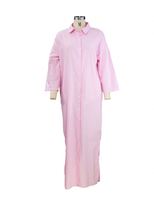 Robe longue en lin pour femme, style kimono, décontractée, à manches courtes, avec boutons, idéale comme cache-maillot de bain, concept simple pour le dropshipping