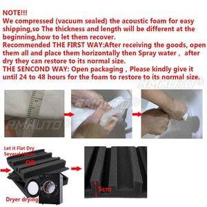 12 panneaux acoustiques en mousse pour studio, 250x250x50mm, insonorisants, pour KTV, absorption du bruit, en forme de cale, pour isolation acoustique des murs - Product Image 6