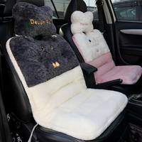 Housses de siège de camion en peluche chaudes et personnalisées pour l'hiver, 80 cm, motif chat, faible MOQ, housses de siège de voiture en peluche sur mesure