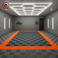 Revêtement de sol modulaire carré en PP pour garage résidentiel DingQiao, dimensions personnalisées, pour sous-sol et terrasse
