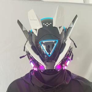 Masque <span class=keywords><strong>de</strong></span> cosplay personnalisé en gros <span class=keywords><strong>casque</strong></span> pour adulte Techwear masque Halloween Cosplay Costume lampe à LED <span class=keywords><strong>casque</strong></span> futuriste - Product Image 6
