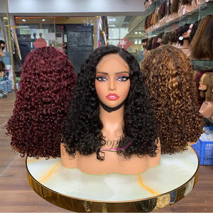 Perruques en cheveux humains de luxe de 14 pouces, trois couleurs, aspect bouclé irrésistible, 5*5 - Product Image 1