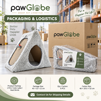Lit pour chat en forme de sandwich pour chatons et chats adultes, usage intérieur, vente en gros, vente au détail, OEM, ODM, marque privée, fournisseurs d'articles pour animaux de compagnie, PawGlobe