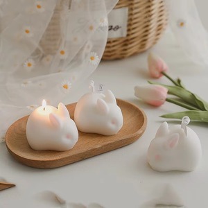 Bougies parfumées en cire de soja faites à la main, en forme de lapin mignon, cadeaux petits et adorables, prix direct usine le plus bas - Product Image 3