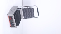 Grill électrique professionnel à contact, presse à panini simple avec plaques rainurées supérieure et inférieure, sans acier, chauffage sans huile, SURPASS 1.8KW
