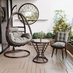 Balcony Hanging Chair Courtyard Hanging Basket Rattan Chair <b>Hammock</b> Bird's Nest Chair Outdoor Cradle Chair - Product Image 4