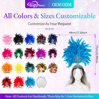 Accesorios de Disfraces para Carnaval, Halloween y Representaciones Escénicas: Tocados de Plumas Suaves y Esponjosas Multicolores en Oferta