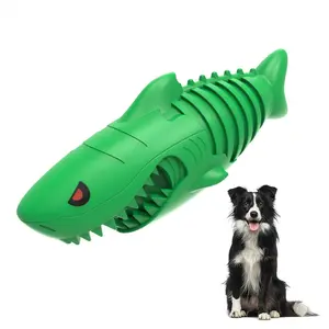 בלתי ניתן להריסה לחיות מחמד כלב לסחוט ללעוס כריש צעצועי לועסי אגרסיביים גזע גדול טבעי גומי כלב מברשת שיניים נקי צעצועים