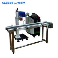 Machine d'écriture au laser CO2 de type compact 30W, nouvelle conception Huahai, pour bouteilles en PET avec date ou logo, en vente