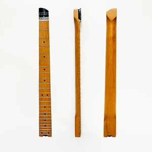 Mástil de guitarra sin cabeza de arce tostado mate de fábrica, 25 trastes, 6 cuerdas, con <span class=keywords><strong>afinador</strong></span> bloqueable para guitarra eléctrica sin cabeza - Product Image 6