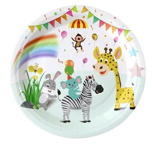 Ensemble <span class=keywords><strong>de</strong></span> couverts pour fête d'anniversaire d'enfants, assiette à gâteau, <span class=keywords><strong>table</strong></span> <span class=keywords><strong>de</strong></span> dessert, nappe, assiette <span class=keywords><strong>de</strong></span> <span class=keywords><strong>maternelle</strong></span>, assiette en papier jetable, assiette en papier pour animaux - Product Image 3