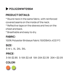 قمصان عاكسة للرجال بالجملة، زي عمل عالي الوضوح للسلامة في مواقع البناء - Product Image 4