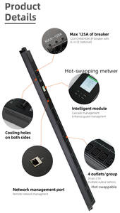 Умный Цифровой <span class=keywords><strong>IP</strong></span>-измеритель Oit, 90 кВт, 240 в, 415 В, интеллектуальный блок распределения питания C19 PDU, розетка - Product Image 5