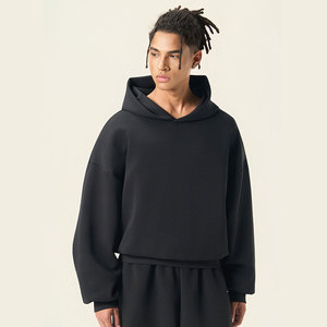 Sweat-shirt à capuche surdimensionné ample à coupe carrée de haute qualité 450GSM personnalisé en gros - Product Image 1
