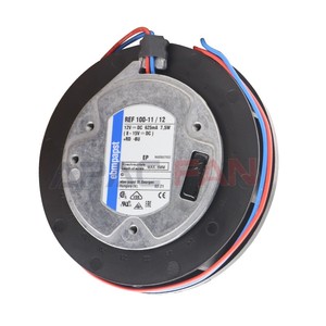 Ventilador Centrífugo DC REF100-11/12 de 100 mm, 12 VCC, 5400 RPM, 50.6 CFM, 7.5 W, con Rodamiento de Bolas para Ventilación y Refrigeración HVAC - Product Image 3