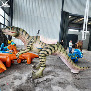 Haichuan Vélotricycle Dinosaure Animatronique Velociraptor Taille Réelle pour Centre Commercial Intérieur, <span class=keywords><strong>Parc</strong></span> d'Attractions, Enfants et Adultes - Product Image 4