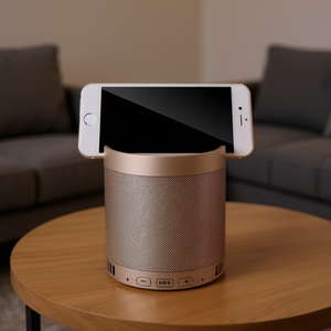 Altavoz Bluetooth Portátil Myrva Q3 con Cuerpo Metálico y Base para Teléfono para Uso Móvil - Product Image 2