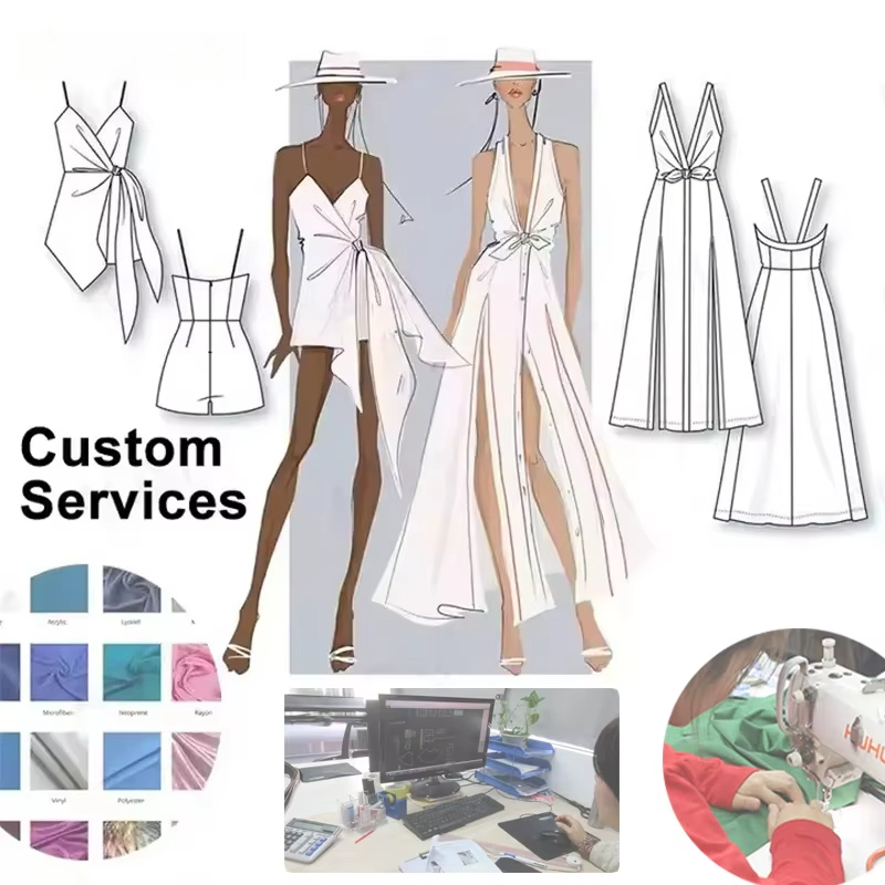 4000 Garment Custom Woman Clothing Manufacturer Make Own Brand Customized Apparel Design Service High Quality Women Casual Dress