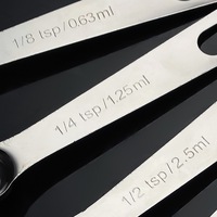 Cuillère doseuse en acier inoxydable à prix abordable, outils de pâtisserie, cuillère à thé, café, poudre de matcha, cuillère doseuse de 1,25 ml et 2,5 ml